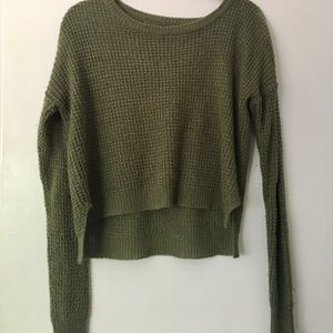 Green wet seal knitted sweater